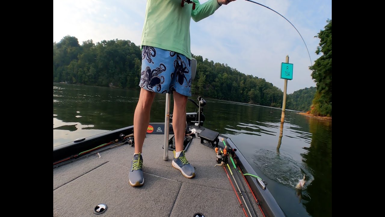 Smith Mountain Lake Bass Fishing – Hot Weather & Hard Fishing