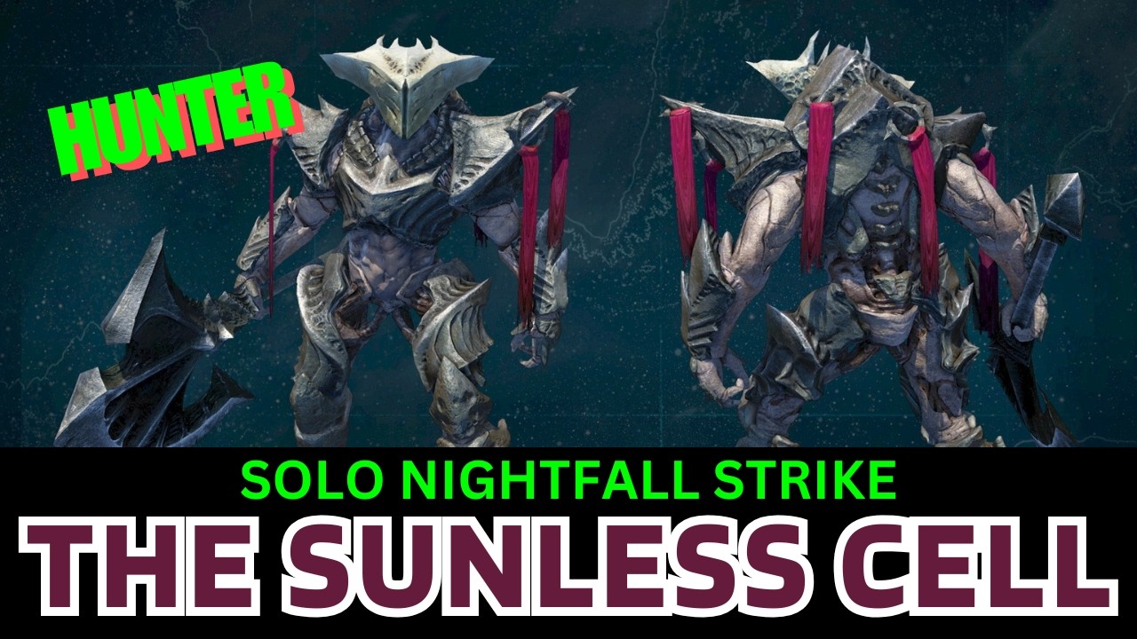 SOLO Flawless Nightfall THE SUNLESS CELL (Alak-Hul, The Darkblade) with Hunter [Destiny 1]