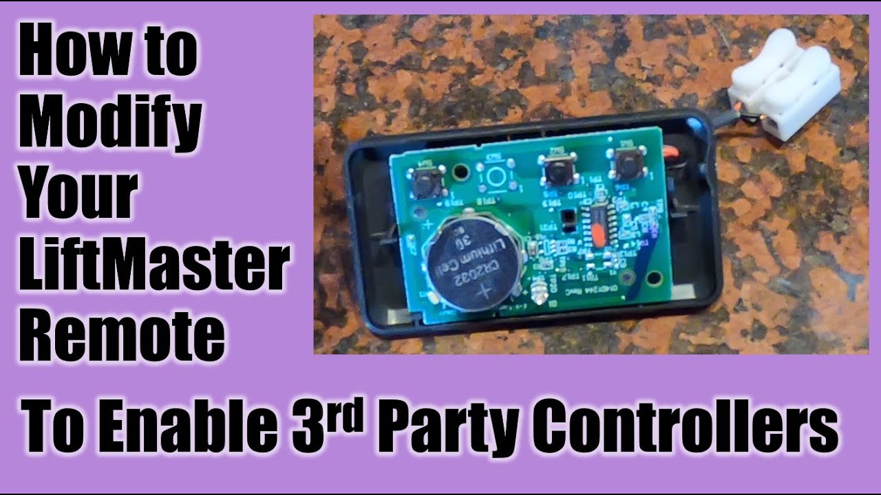 Liftmaster Remote Modify to Enable 3rd Party Garage Doors and Gate