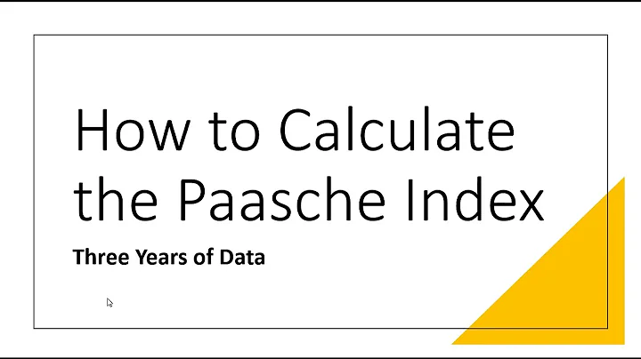 How to Calculate Paasche Price Index: Three Years of Data - DayDayNews