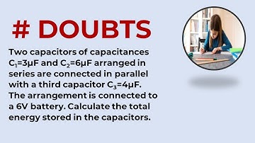 Two capacitors of capacitances C1=3µF and C2=6µF arranged in series are connected in parallel with