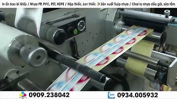 In 2 mặt decal nhựa trong dán chai lọ - In nhãn label cuộn
