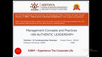 ASBM 2025 Management Concepts Video by ARJUN N