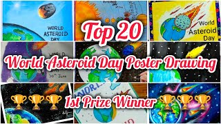 World Asteroid Day Drawing Ideas🏆/How to Draw Solar System/International Asteroid day poster drawing