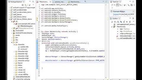 Lab 7 Step 4 and Step 5 Sensor manager and register listener