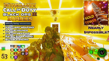 NEW Gold Tower RATED (SUPER HARD) is RIDICULOUSLY HARD & RNG DEPENDANT! - Bo3 custom zombies