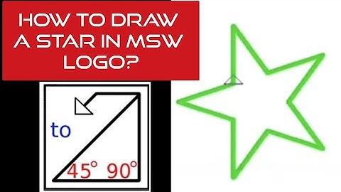 How to Draw a Star without Crossing Lines in MSW logo?/ Msw logo For Class 4