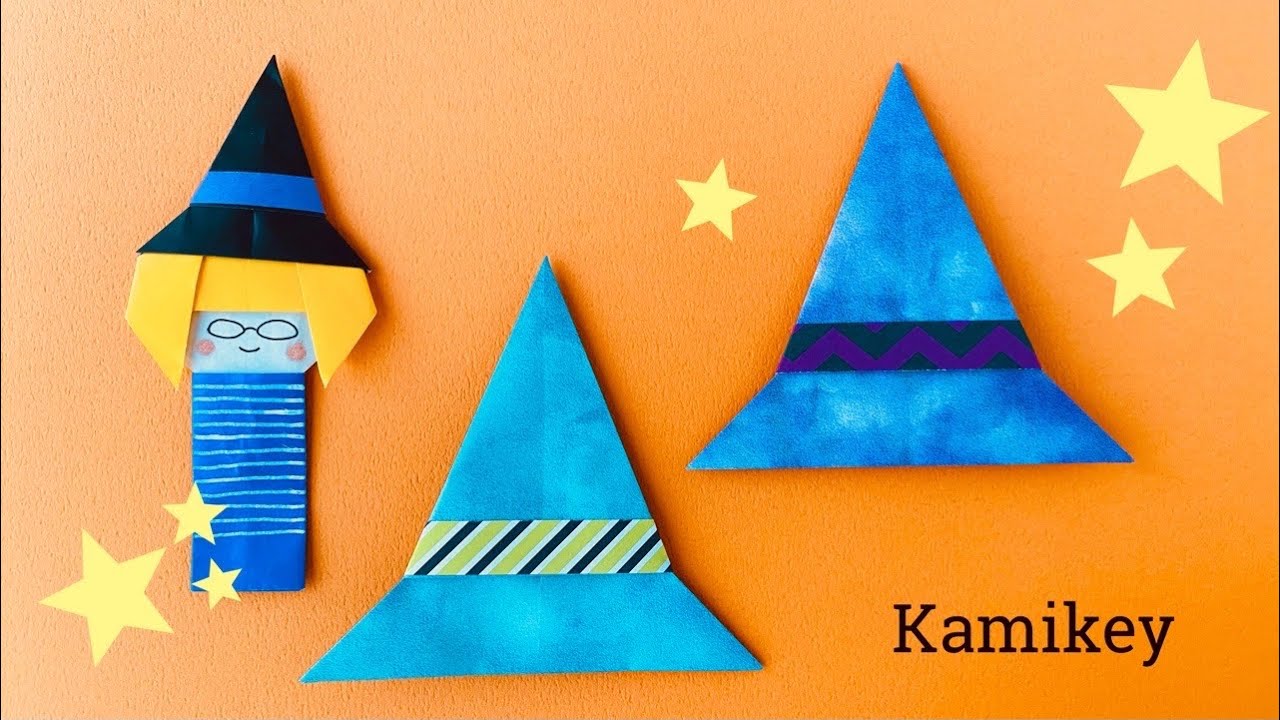 ハロウィン折り紙 とんがりぼうし Pointed Hat Origami カミキィ Kamikey Youtube