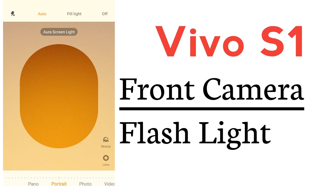 Vivo S1 Front Camera Flash Light YouTube
