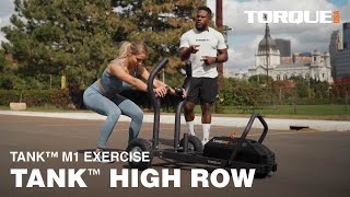 TANK M1 Push Sled Exercises: Tank High Row