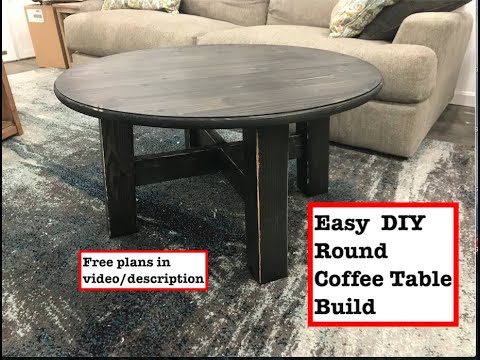 Diy Round Coffee Table Free Plans In Description You Diy Round Coffee Table Free Plans In, Round Coffee Table Building Plans