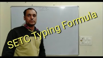Hartron SETC typing formula, how to calculate hartron SETC Typing speed