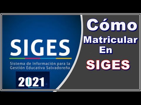 Como Matricular en SIGES El Salvador 2022