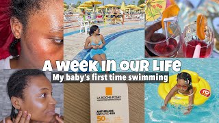 Finally Cleared My Sunburn, I Took My Baby To The Swimming Pool For The First Time/ Fun Vlog