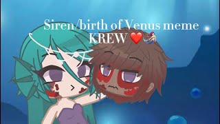 Siren/Birth of Venus meme￼ KREW 🧜🏻‍♀️❤️ Blood Warning!⚠️🩸💀
