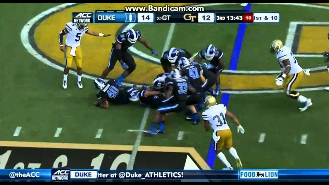 College Football Georgia Tech Yellow Jackets Vs The Duke Blue Devils ...