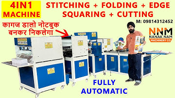 4IN1 FULLY AUTOMATIC EXERCISE NOTEBOOK MAKING MACHINE 😍👌| STITCHING, FOLDING, EDGE SQUARING, CUTTING