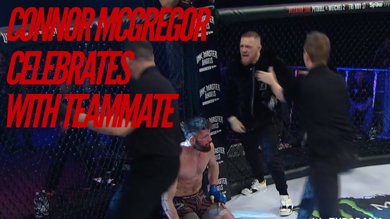 Conor McGregor Jumps the Cage, Shoves Referee at Bellator 187
