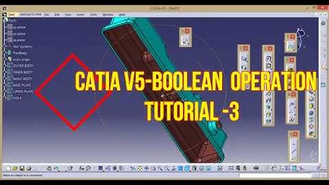 CATIA V5-PLASTIC PART BOOLEAN OPERATION