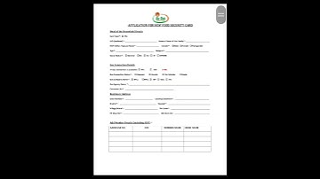New Ration card Application form