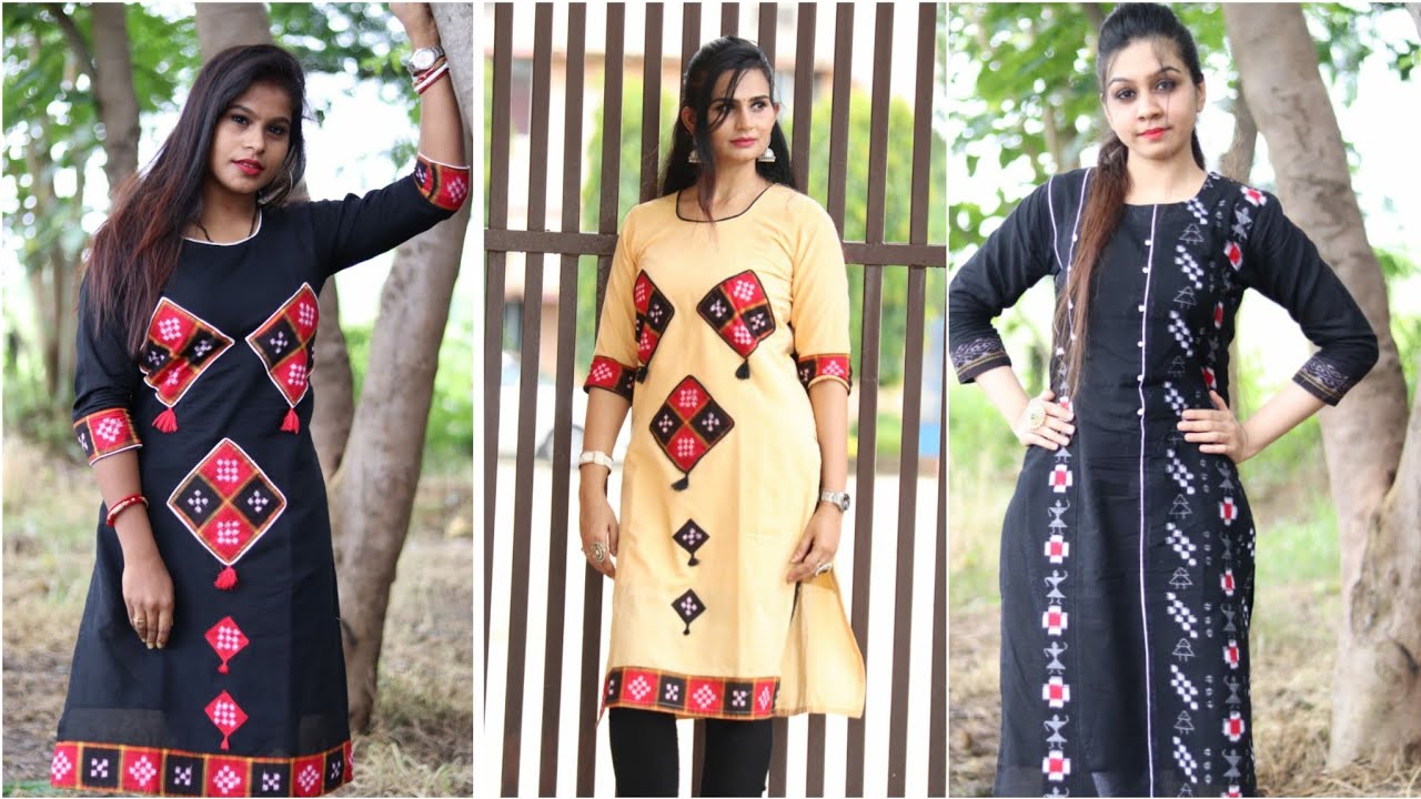 Code:2805171 - Price INR:1290/- , Cotton Kurti With Ikkat Silk. | Salwar  neck designs, Designer kurti patterns, Kurta neck design