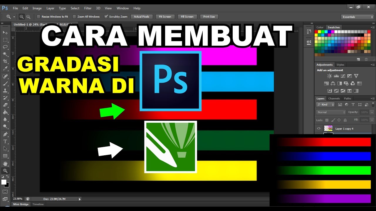 13+ Kaligrafi Warna Gradasi Mudah - Ani Gambar