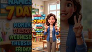 Sunday to Saturday... sirf 15 seconds mein! 🎶 #KidsLearning #NurseryRhymes #DaysOfTheWeek #viral