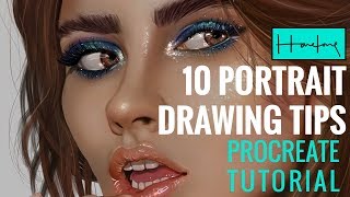 10 Portrait Drawing tips on Procreate iPad by Haze Long screenshot 1