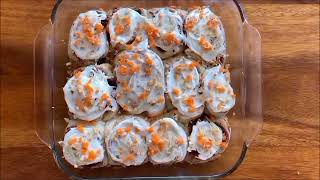 Carrot Cake Cinnamon Rolls Recipe Video