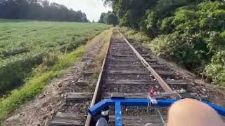 Stewartstown Railroad ride entire length of line to New Freedom on Rail Bike.