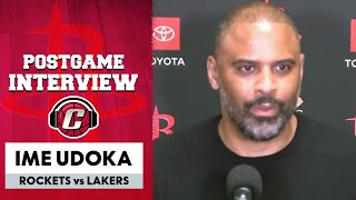 Ime Udoka after Rockets fall to LeBron, Lakers on 3/31/2025