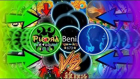 Nebulous/blob- icy v.s piedra/ split running with a level1000/ tricksplit 5k to15k mass