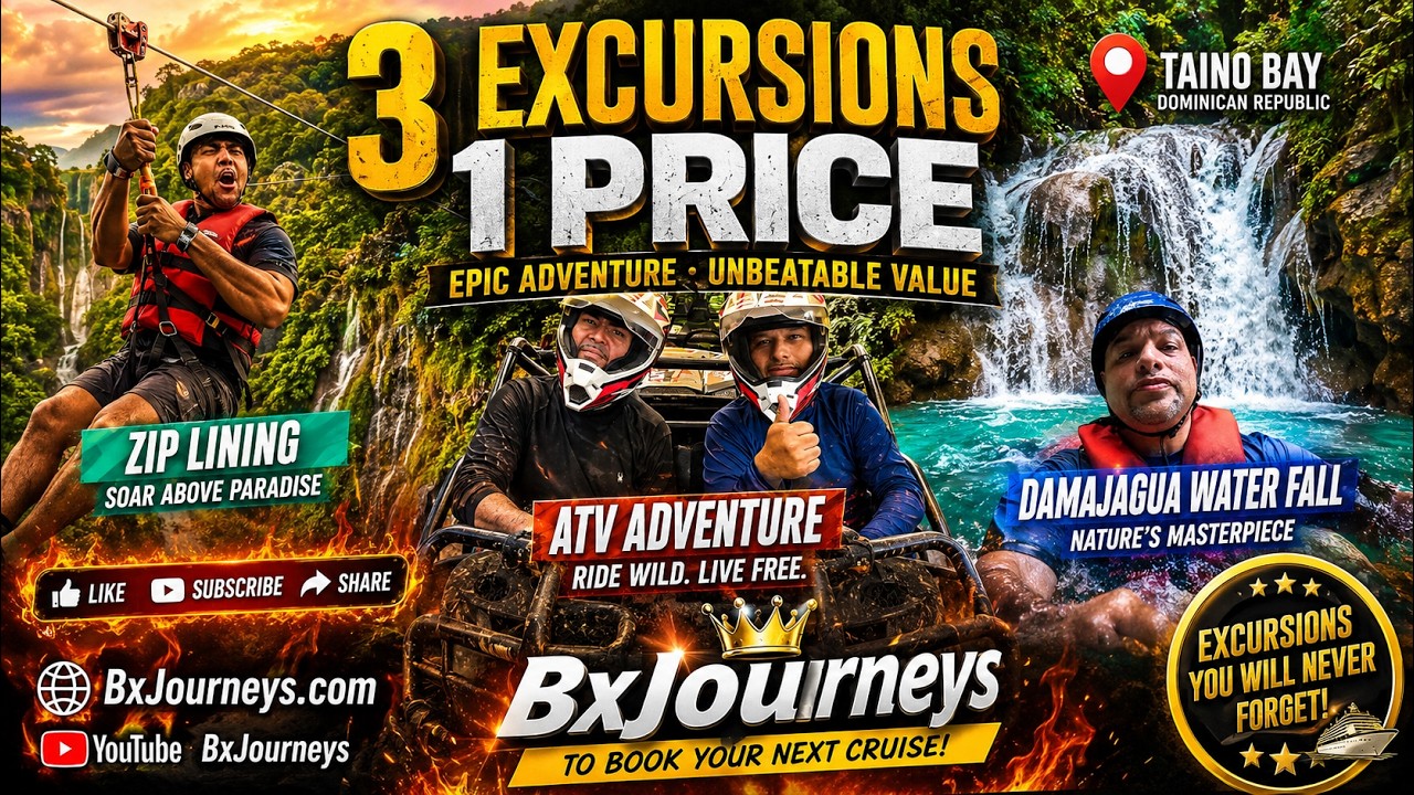 3 Excursions for the price of 1 #cruiseship  #taino  #travel  #excursions #cruise #dominicanrepublic
