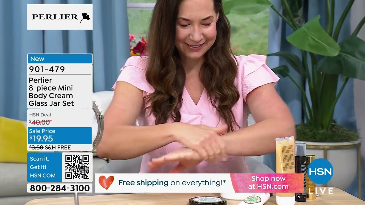 Perlier 8piece Mini Body Cream Glass Jar Set