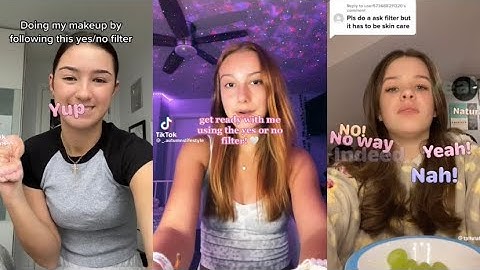 Grwm using the yes or no filter tiktok compilation!!⚠️none are my videos⚠️#follow #follow#grwm