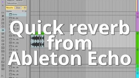How to Make Ducking Reverb with Ableton Echo (Quick Tip)