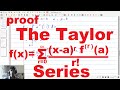 Proving the Taylor Series