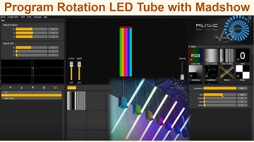 How to do pixel mapping program lighting effect for rotation led pixel tube with Madshow software