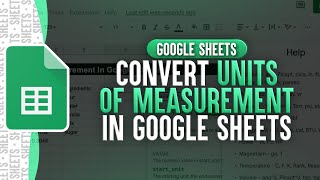 Convert Measurement Units in Google Sheets | CONVERT() Function