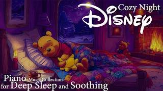 Warm Dreams with Pooh ⭐❄️ | Cozy Disney Piano Music for Sleep, Snowy Nights & Relaxation