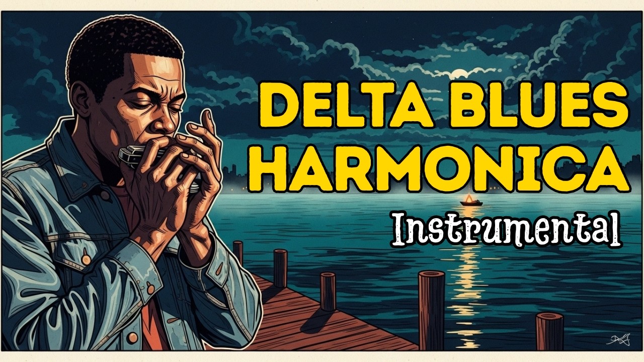 Relaxing Harmonica Blues Instrumental For Study and Sleep| Mississippi Delta Root | Vol 23