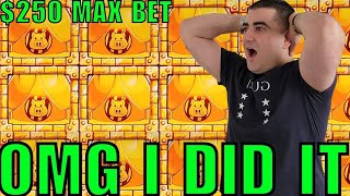 $250 Max Bet & RECORD BREAKING JACKPOT On Huff N More Puff Slot Machine Profile