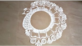 2020 New year special peacock// Easy & Beautiful rangoli design//latest peacock rangoli design 2020 New year special peacock// Easy & Beautiful rangoli design//latest peacock rangoli design