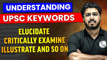 Understanding Keywords for UPSC IAS Mains Answer Writing | UPSC Wallah