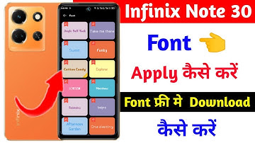 infinix note 30 font change kaise kare | infinix note 30 font free me download kaise kare