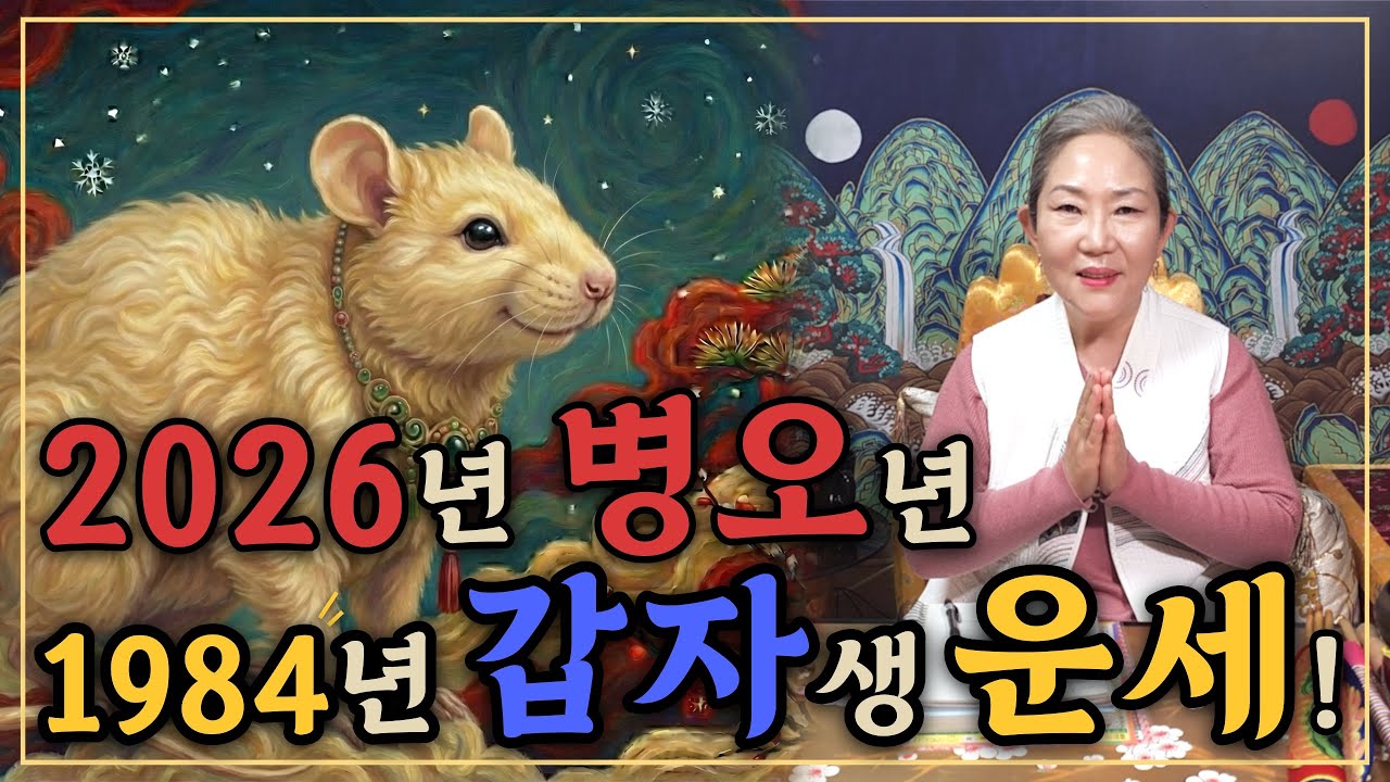 ✨2026년 병오년 갑자생 운세!✨ 자세히 살펴보는 2026년 띠별 운세! 다가오는 병오년에 1984년 갑자생 금전운 건강운 문서운은 어떨까? 🐭갑자생분들 필수 시청!
