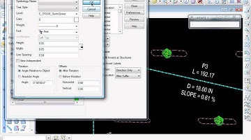 Bentley InRoads Storm and Sanitary - Annotate Existing Drainage Network Part 1 of 2
