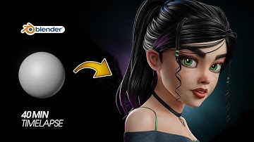 Blender Sculpting a Cute Character Full Process | Timelapse