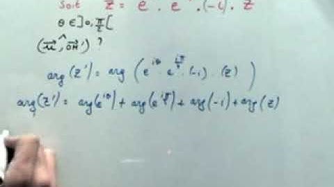 Arguments de nombres complexes et notation exponentielle.