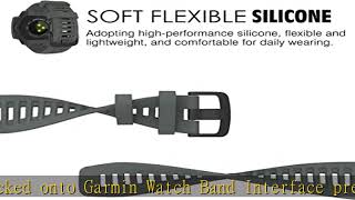 MoKo Watch Strap Compatible with Garmin Instinct Esports/Solar/Tactical/Tide Military Watch,Soft Si screenshot 5